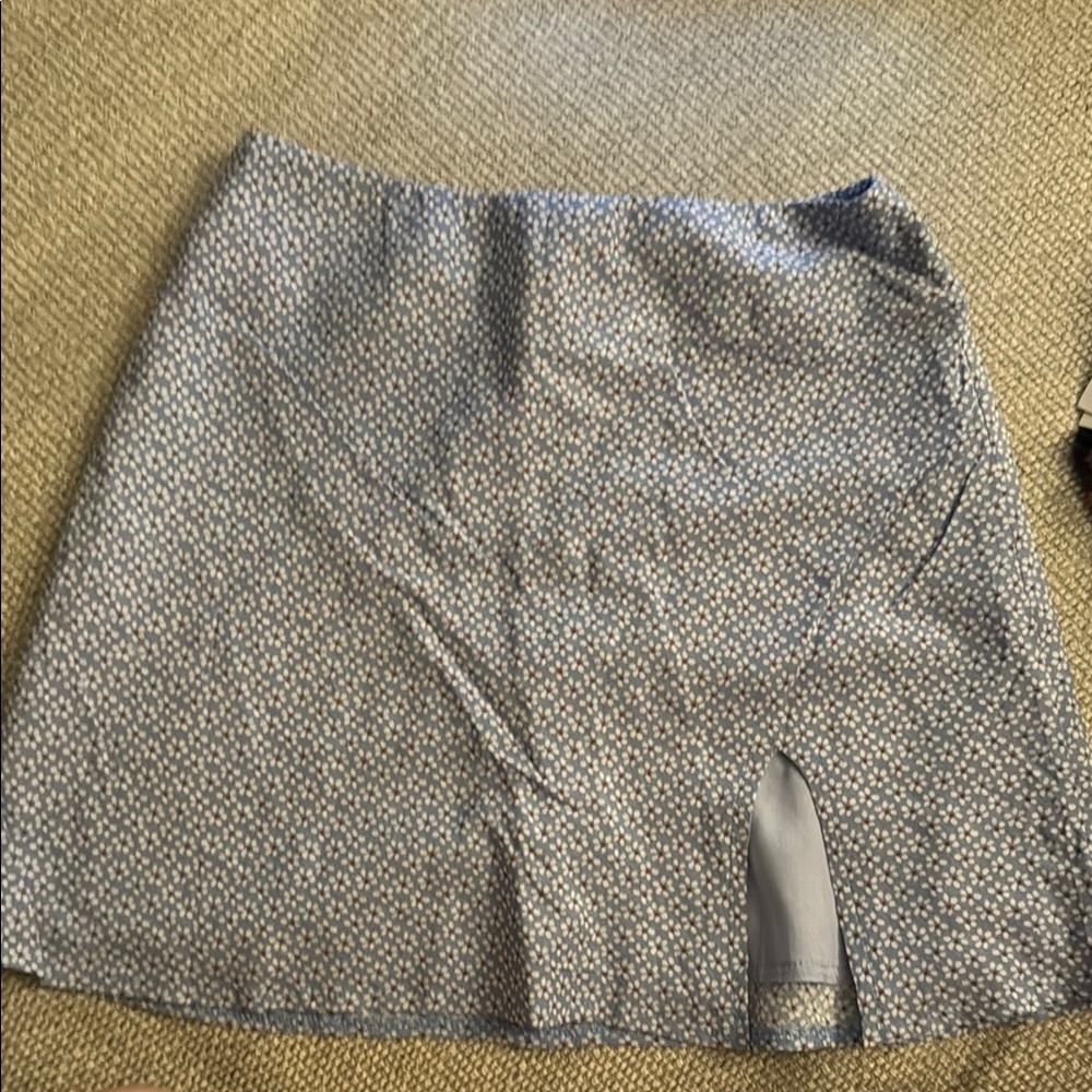 Blue Patterned Women's Skirt